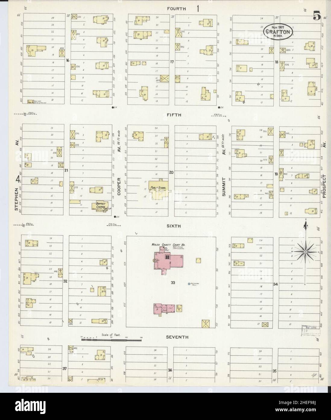Sanborn Fire Insurance Map from Grafton, Walsh County, North Dakota