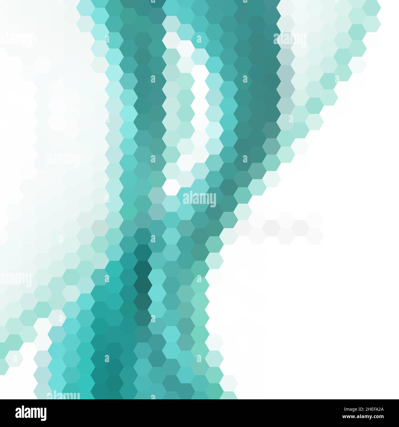 White graphic background with blue hexagons. Vector illustration of ...