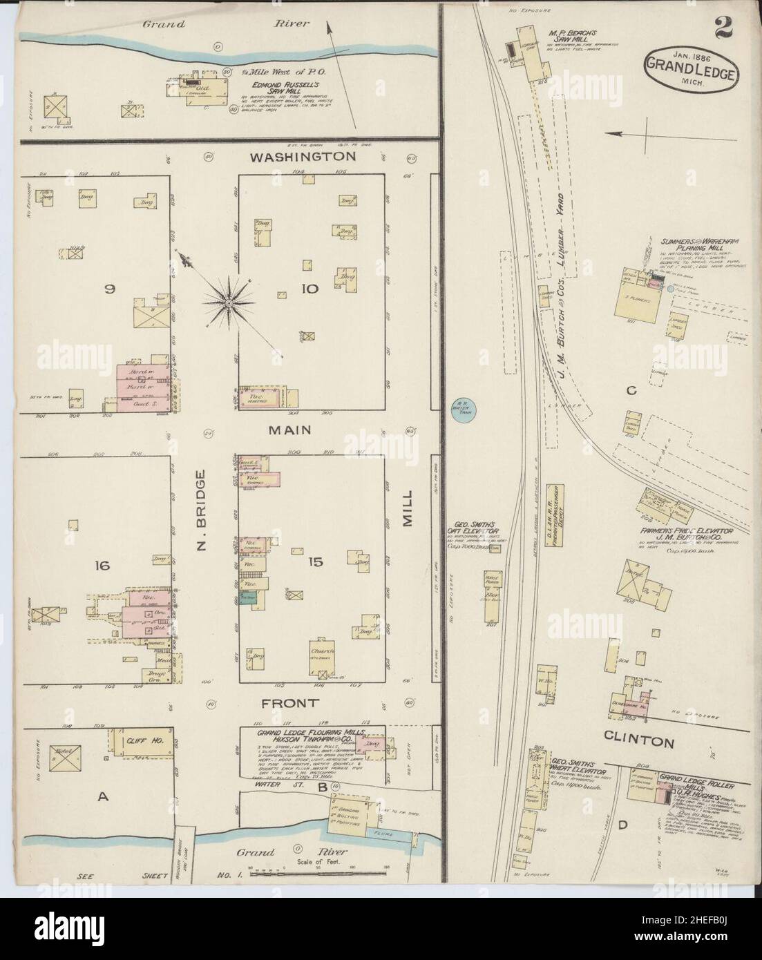 Grand ledge michigan map hires stock photography and images Alamy
