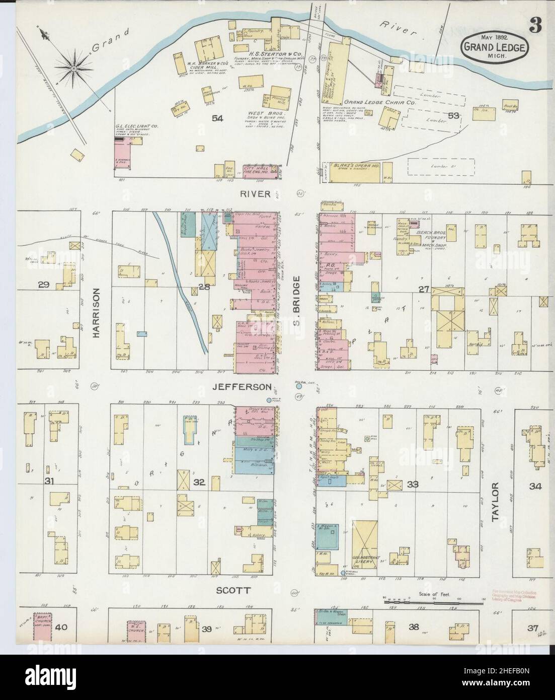Grand ledge michigan map hires stock photography and images Alamy