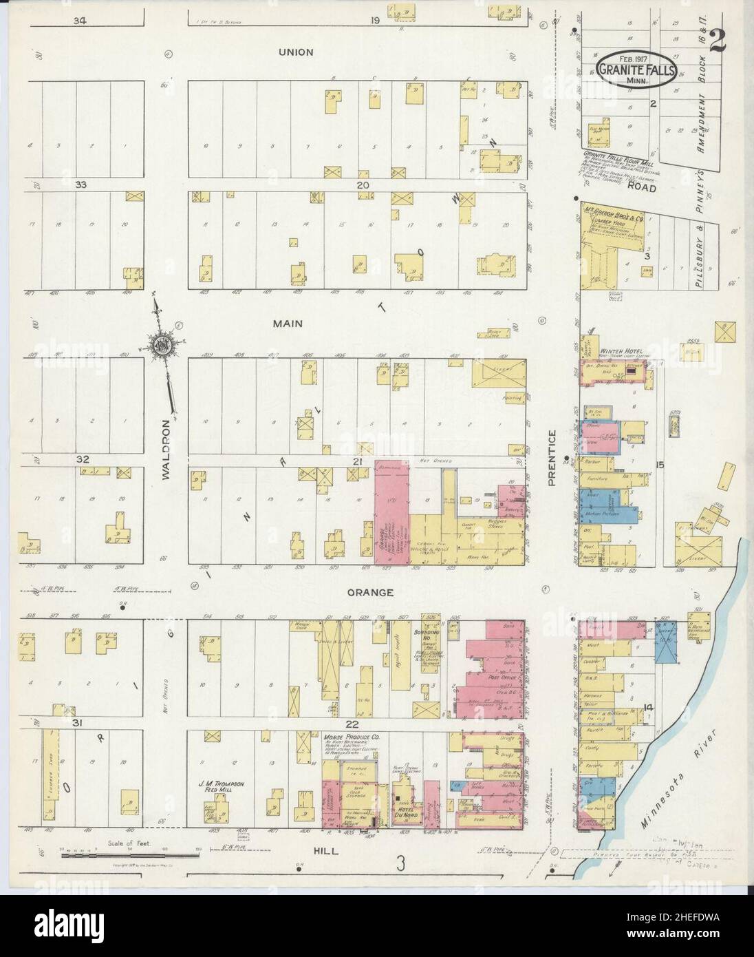 Sanborn Fire Insurance Map from Granite Falls, Yellow Medicine And