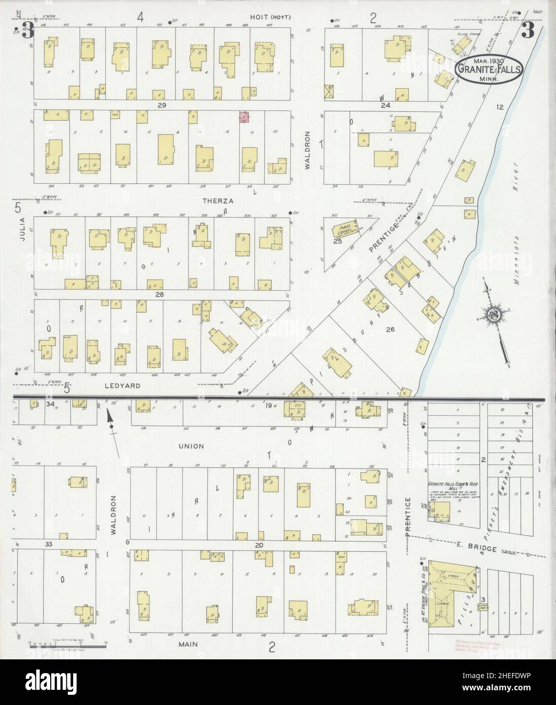 Sanborn Fire Insurance Map from Granite Falls, Yellow Medicine And