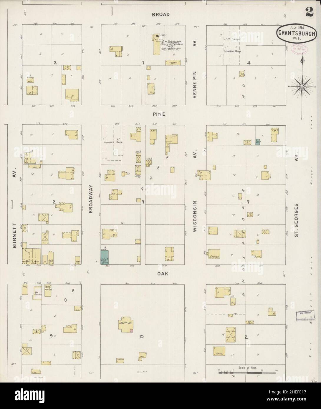 Grantsburg map hires stock photography and images Alamy