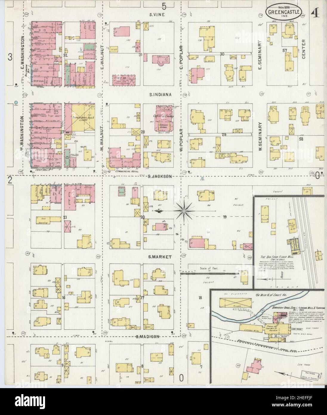 Sanborn Fire Insurance Map from Greencastle, Putnam County, Indiana ...