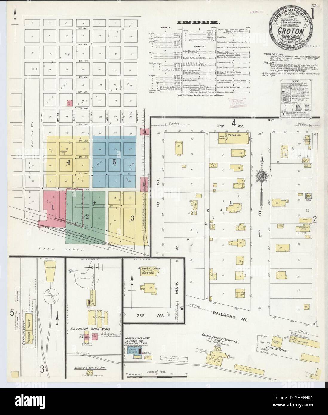 Map of groton south dakota hires stock photography and images Alamy