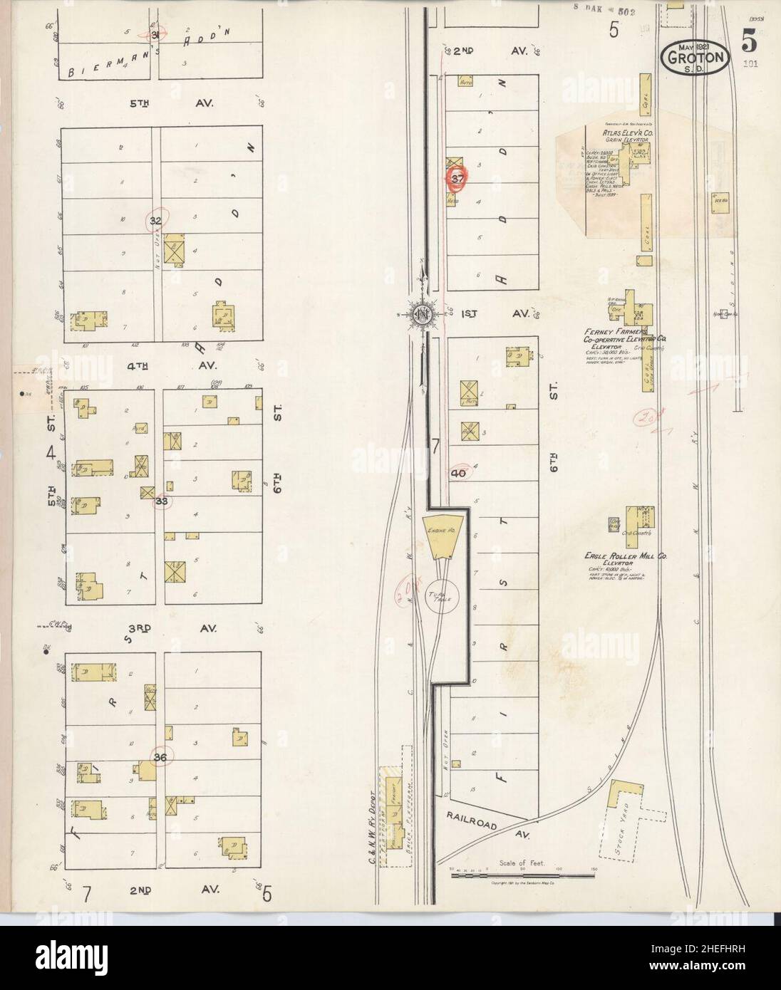 Map of groton south dakota hires stock photography and images Alamy