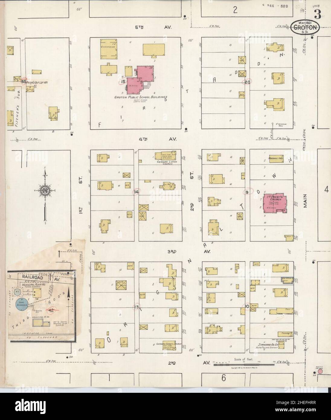 Map of groton south dakota hires stock photography and images Alamy