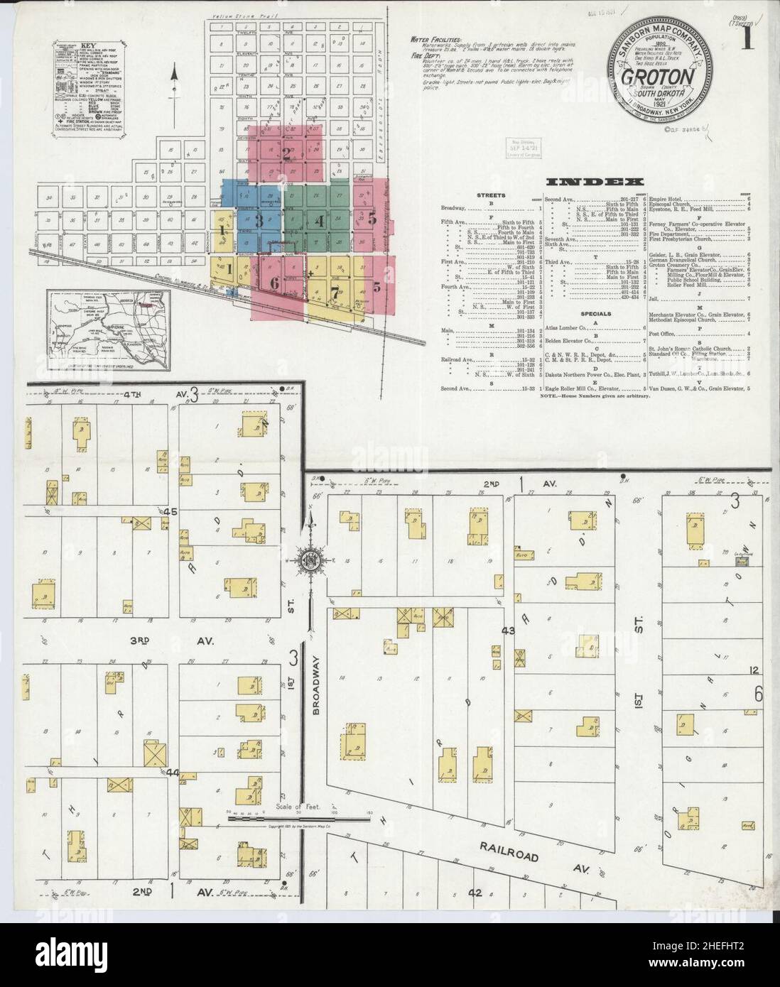 Map of groton south dakota hires stock photography and images Alamy