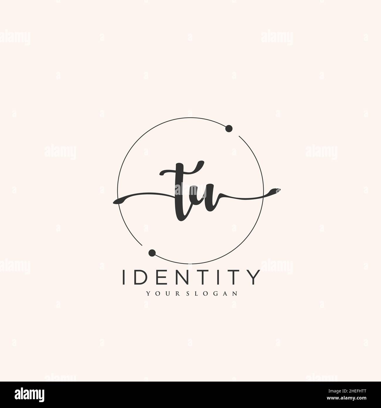 TU Handwriting logo vector art of initial signature, wedding, fashion ...