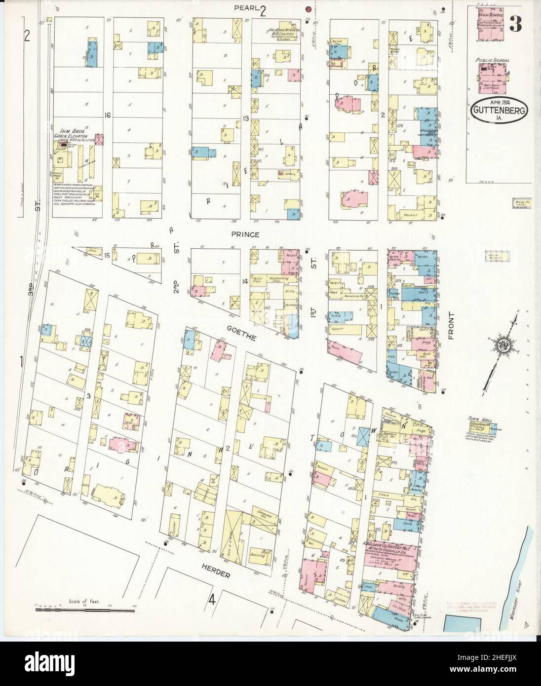 Guttenberg iowa map hires stock photography and images Alamy