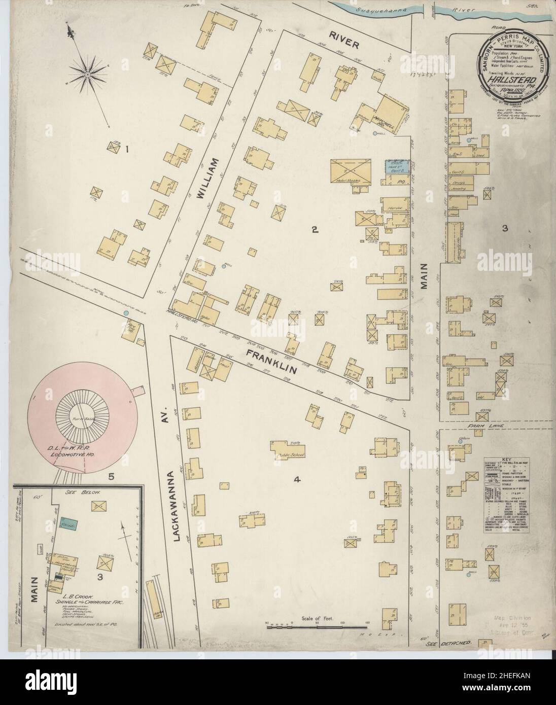 Hallstead pennsylvania map hires stock photography and images Alamy