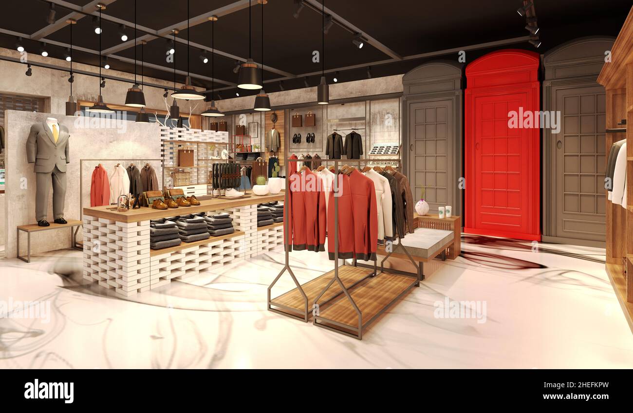 3d render of shop Stock Photo Alamy