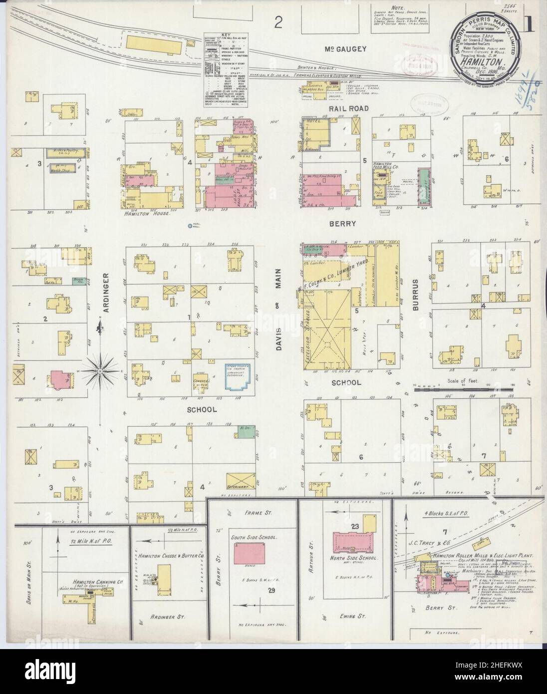 Map of hamilton missouri hires stock photography and images Alamy