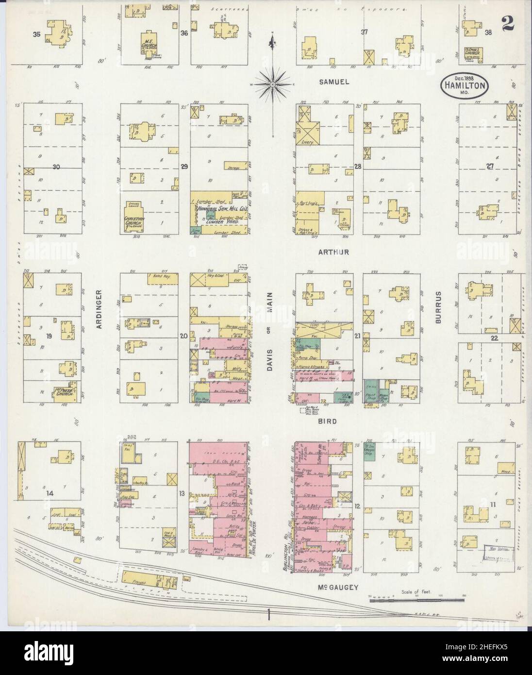Map of hamilton missouri hires stock photography and images Alamy