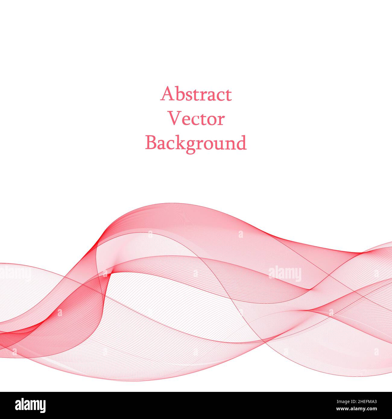 red wave. vector abstract lines Stock Photo - Alamy