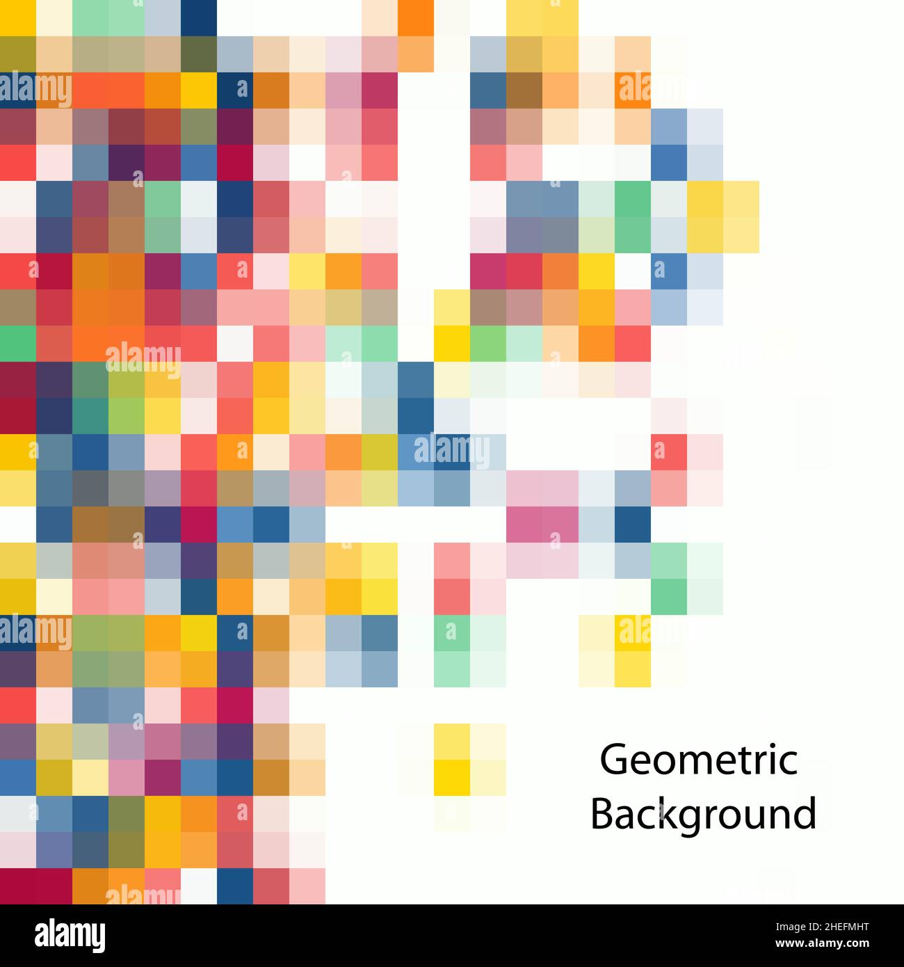 Colorful Geometric Mosaic Square Background Vector illustration Stock ...