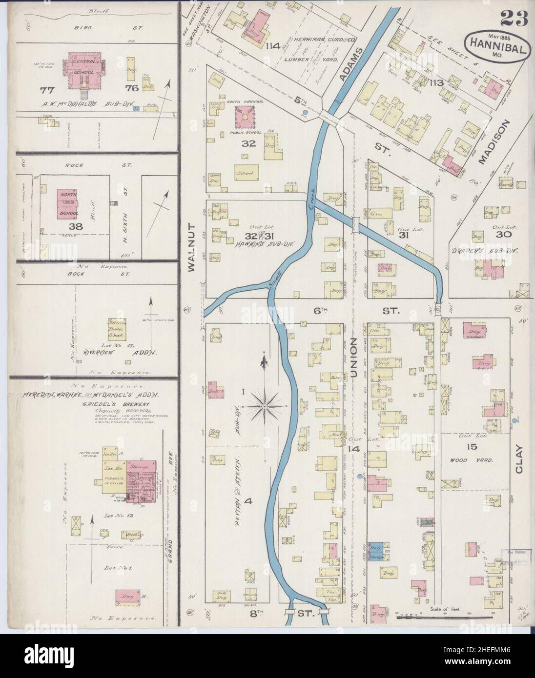 Map of hannibal missouri hires stock photography and images Alamy
