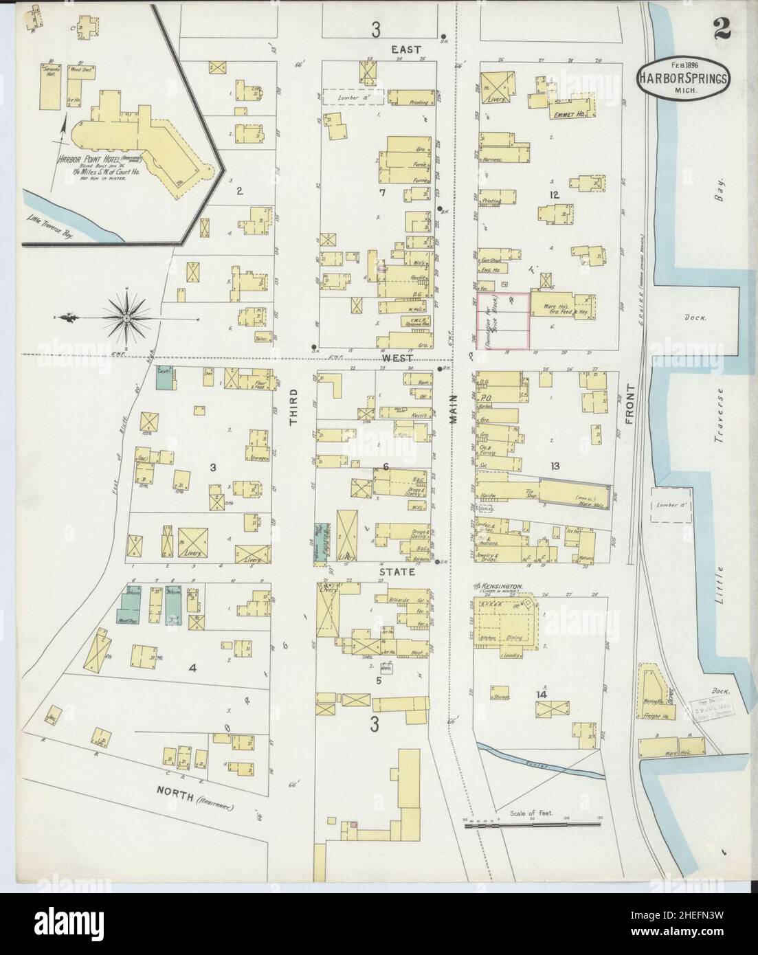 Harbor springs michigan map hires stock photography and images Alamy