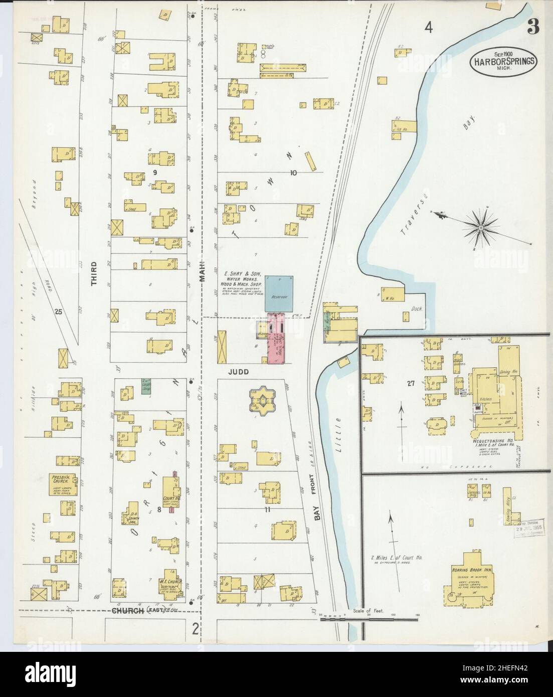 Harbor springs michigan map hires stock photography and images Alamy