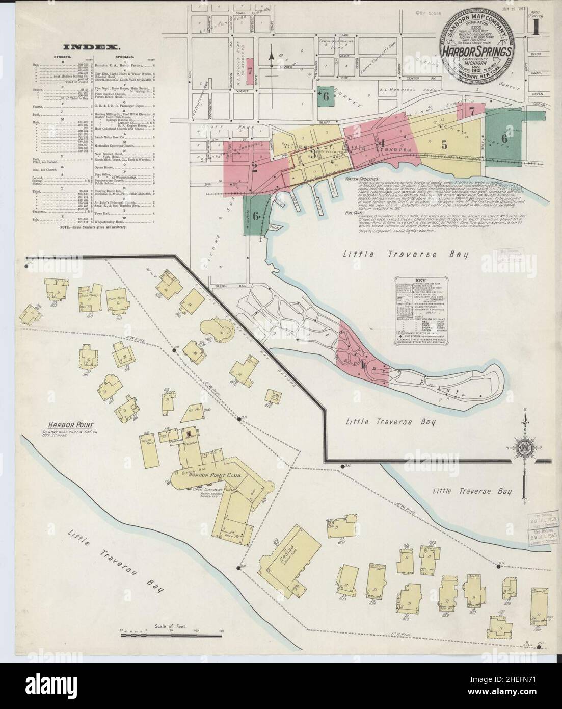Harbor springs michigan map hires stock photography and images Alamy