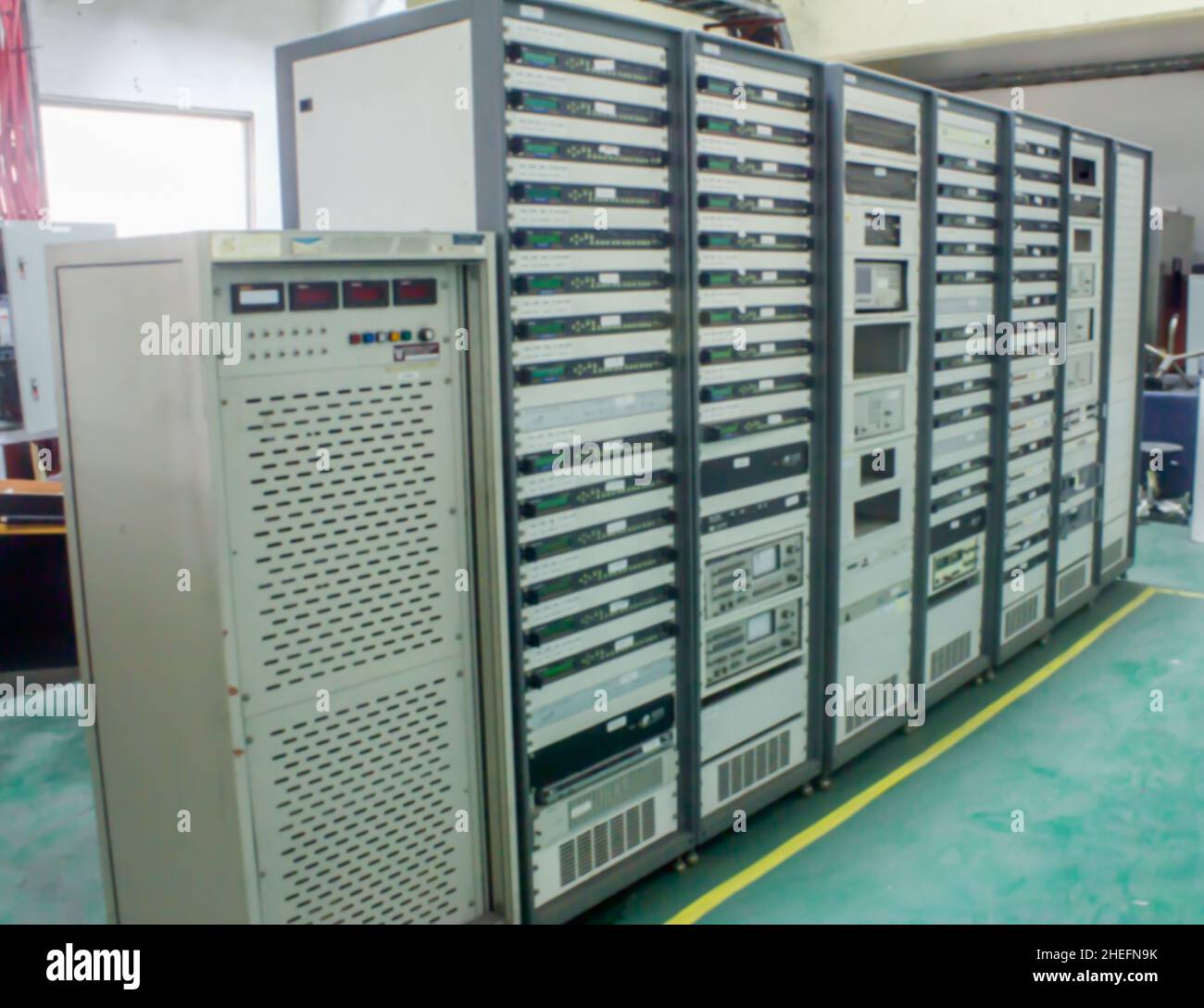 Server room. picture blur Stock Photo