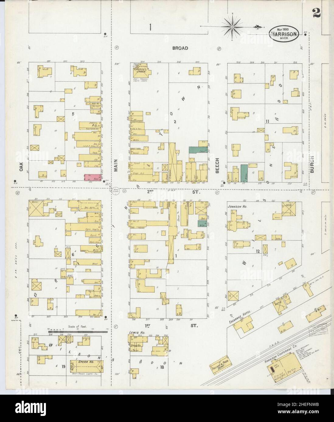 Map of harrison michigan hires stock photography and images Alamy