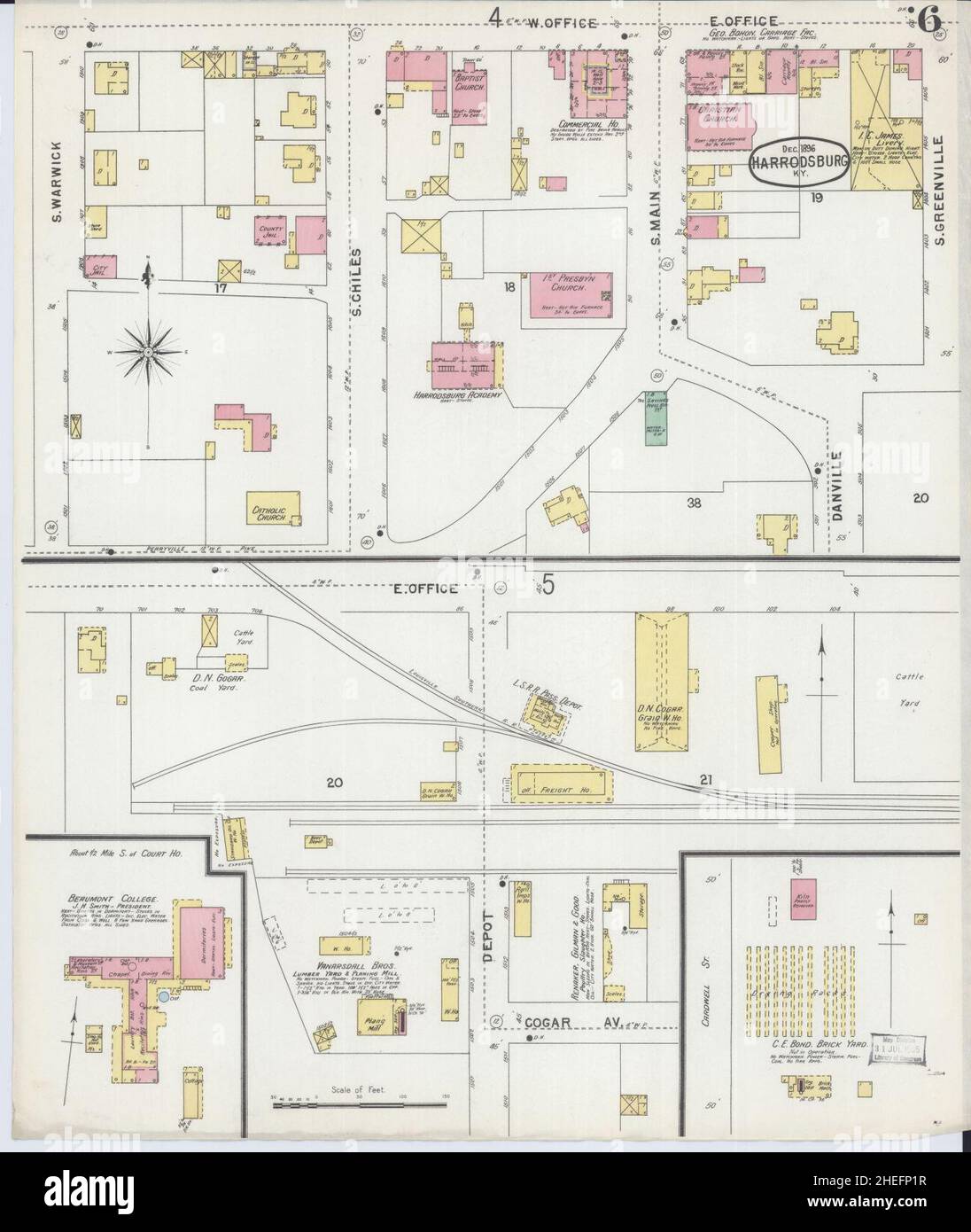 Harrodsburg kentucky map hires stock photography and images Alamy