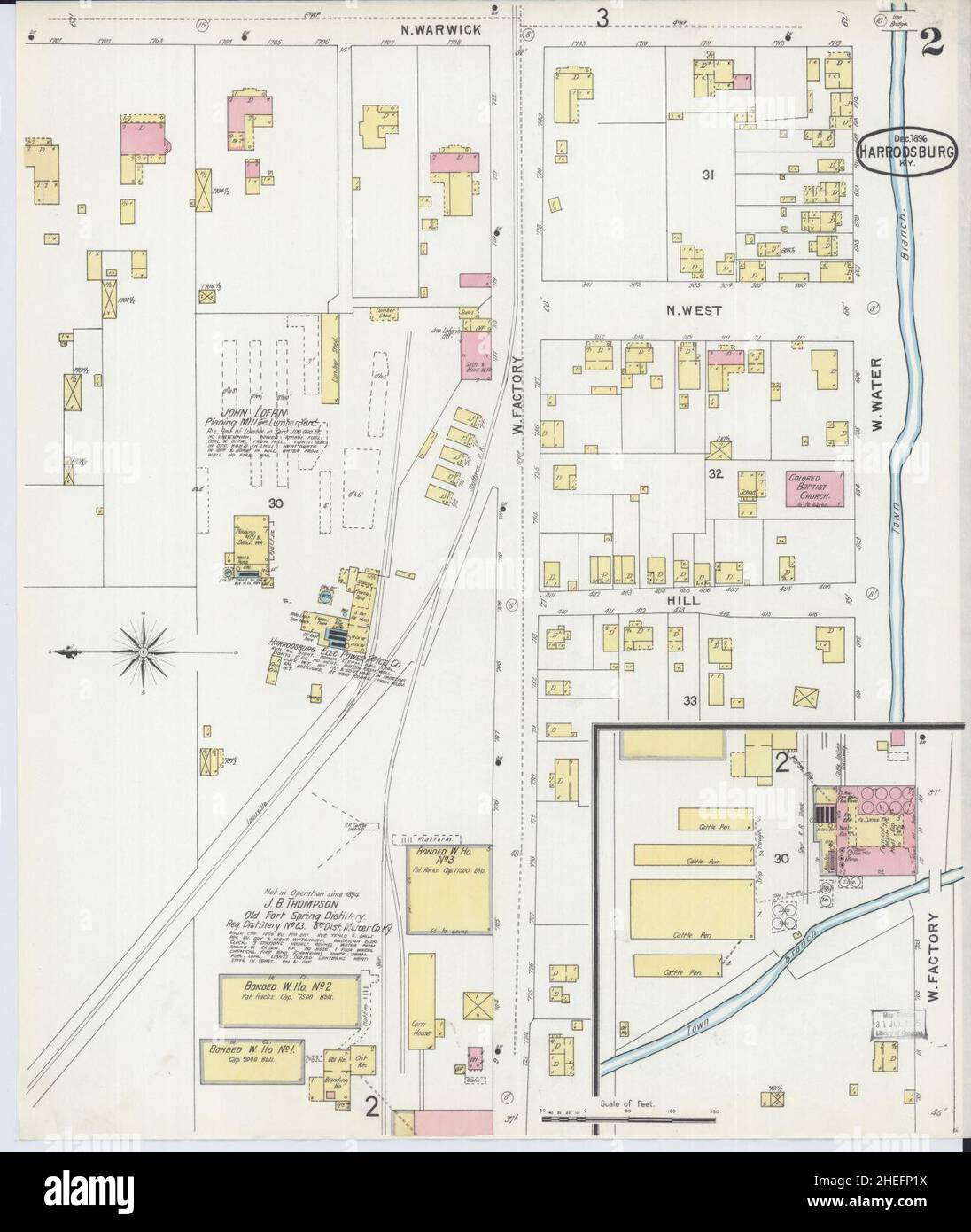 Map of harrodsburg kentucky hires stock photography and images Alamy