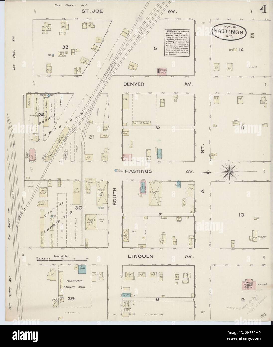 Map of hastings nebraska hi-res stock photography and images - Alamy