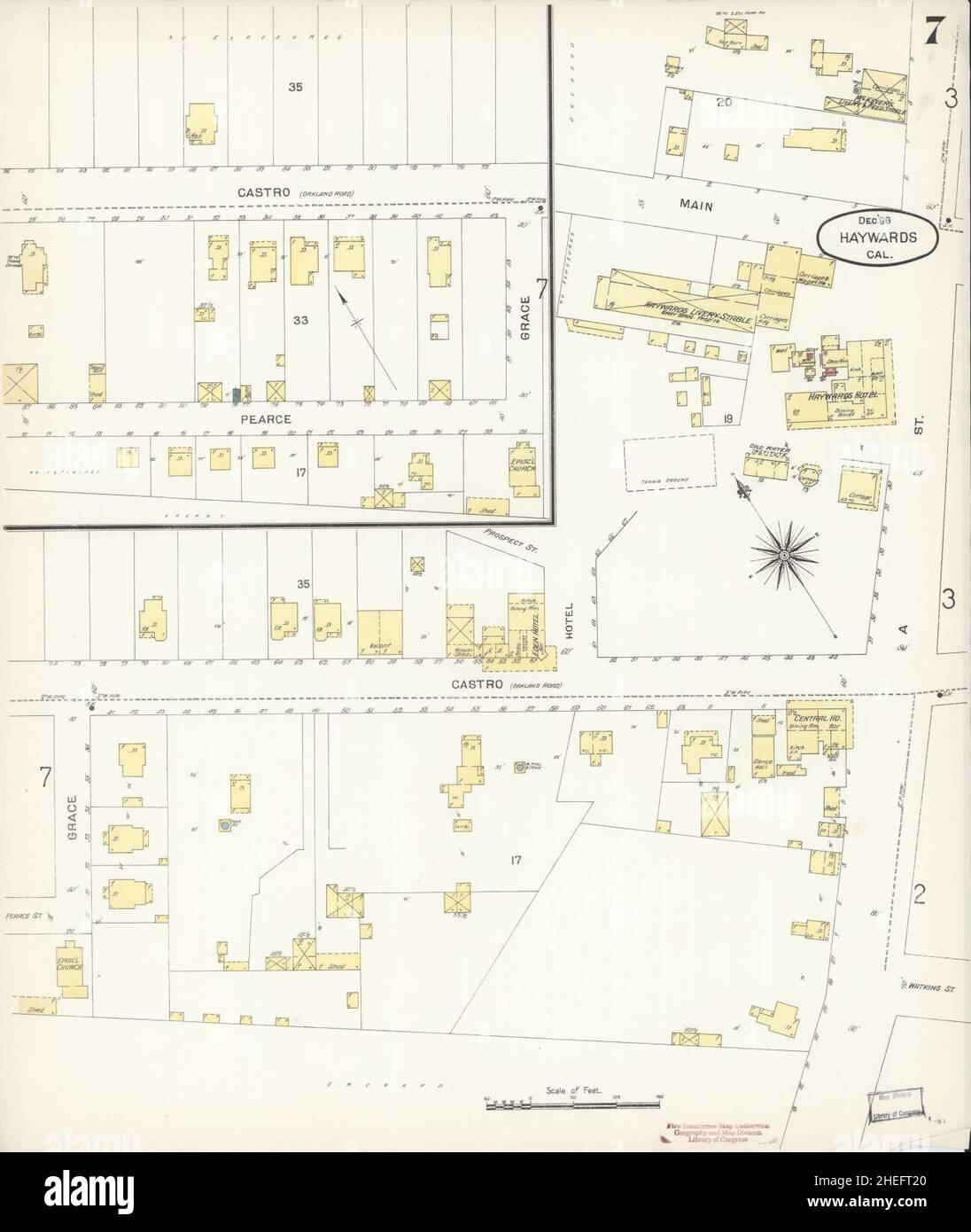Sanborn Fire Insurance Map from - Sanborn Fire Insurance Map From Hayward Alameda County California 2HEFT20