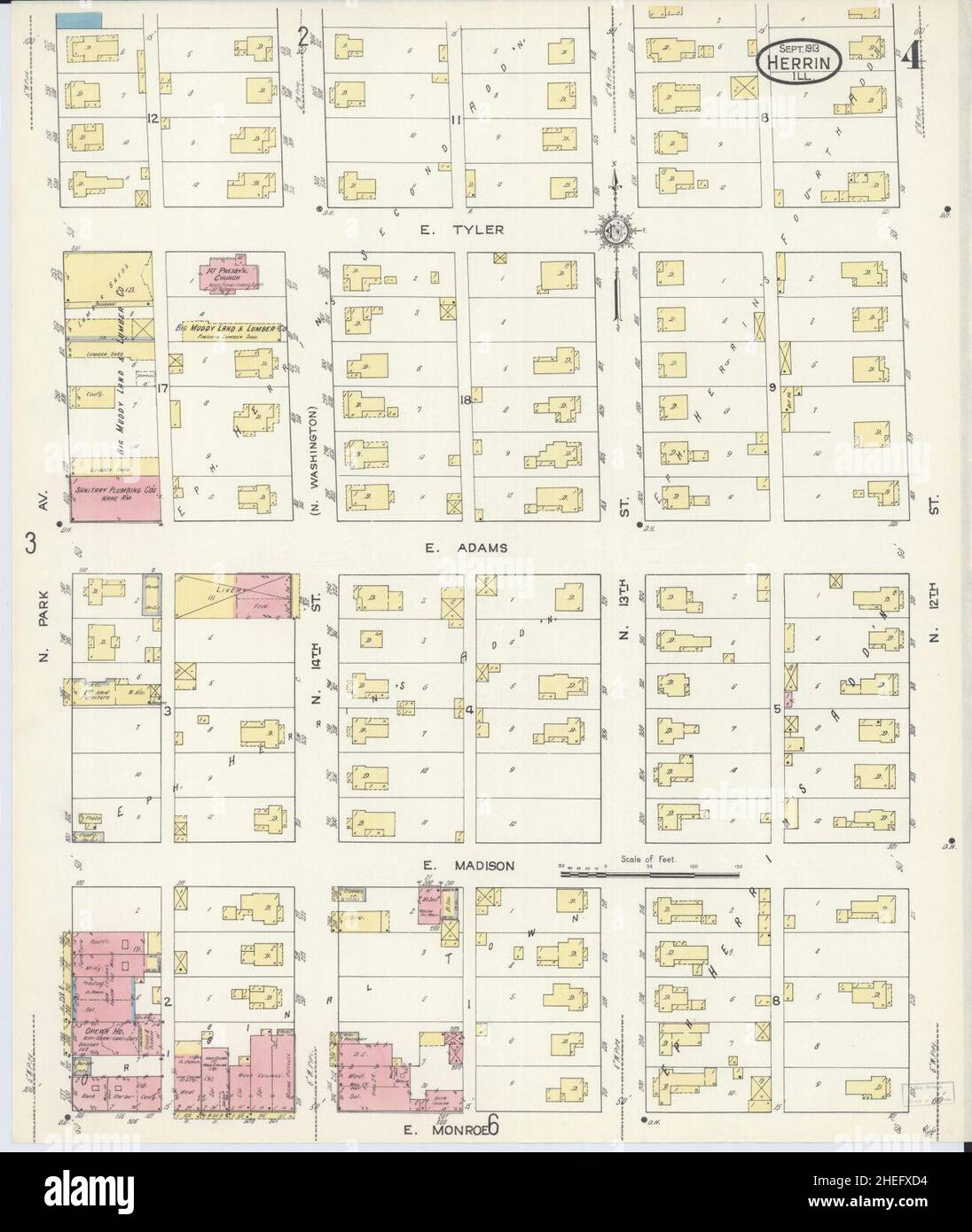 Sanborn Fire Insurance Map from Herrin, Williamson County, Illinois