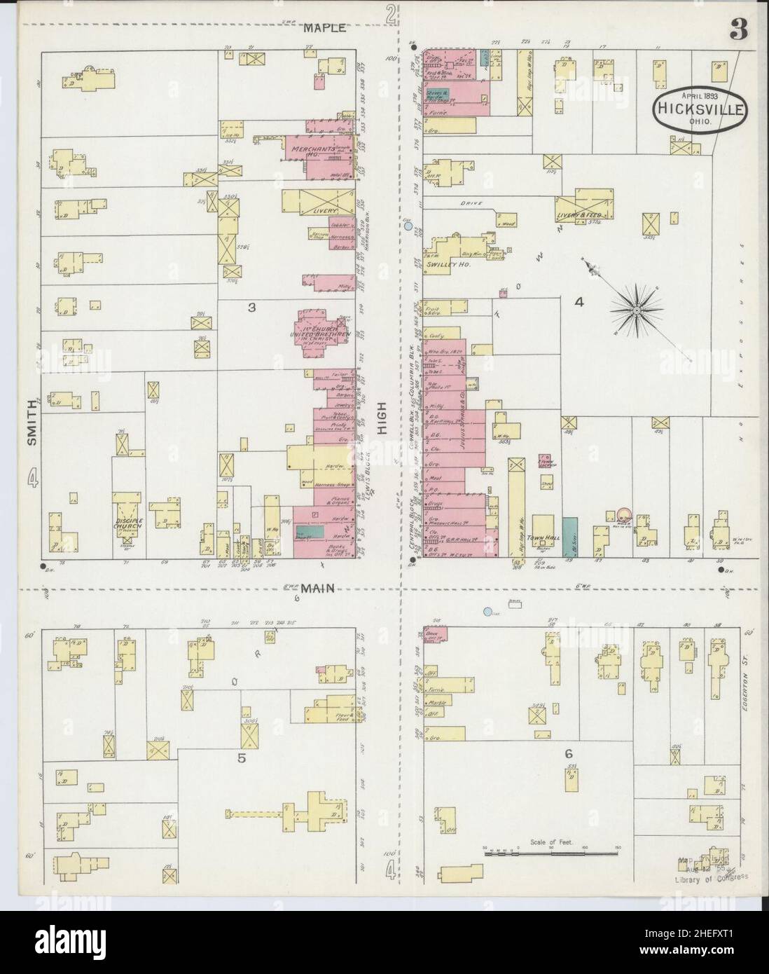 Map of hicksville ohio hires stock photography and images Alamy