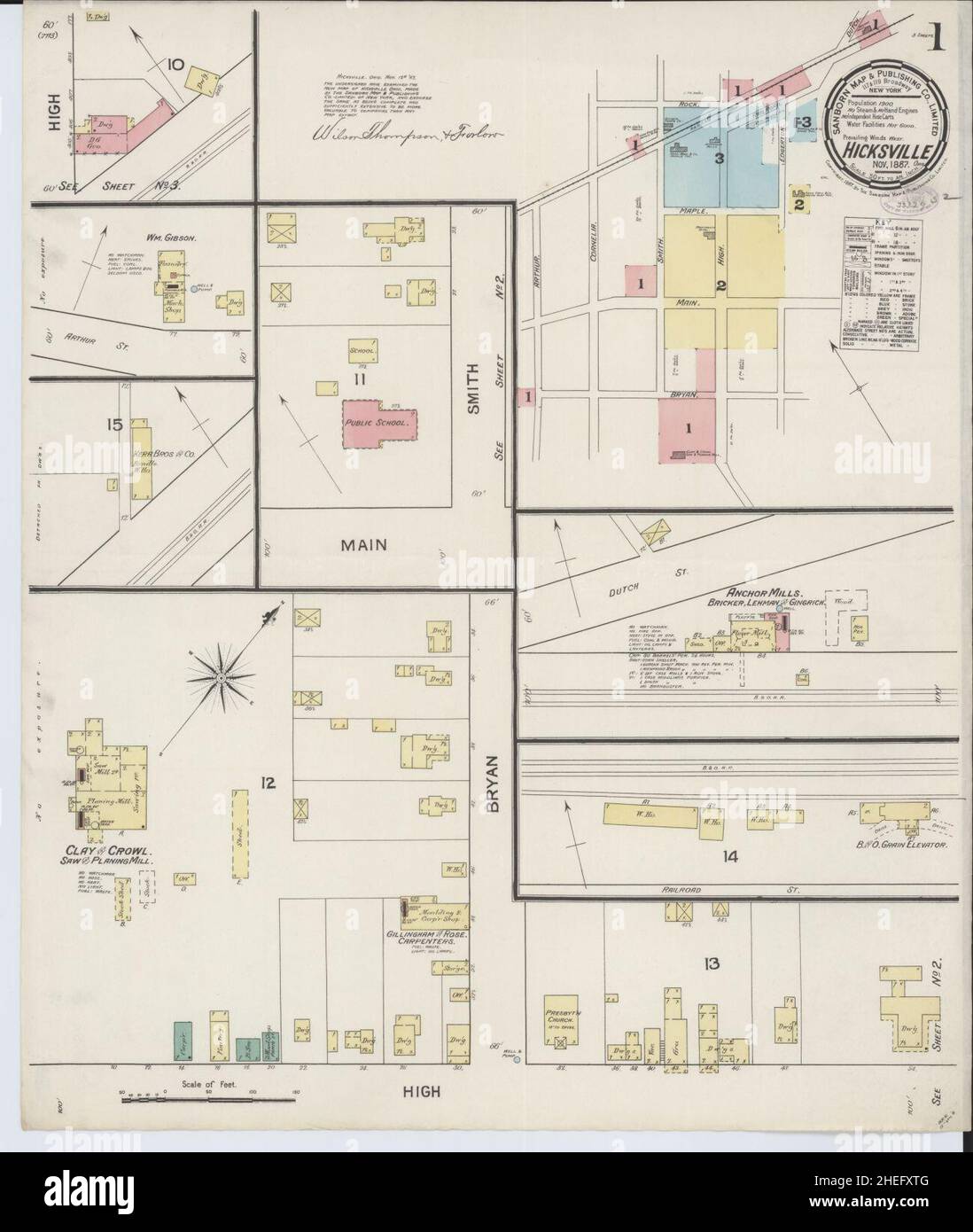 Map of hicksville ohio hires stock photography and images Alamy