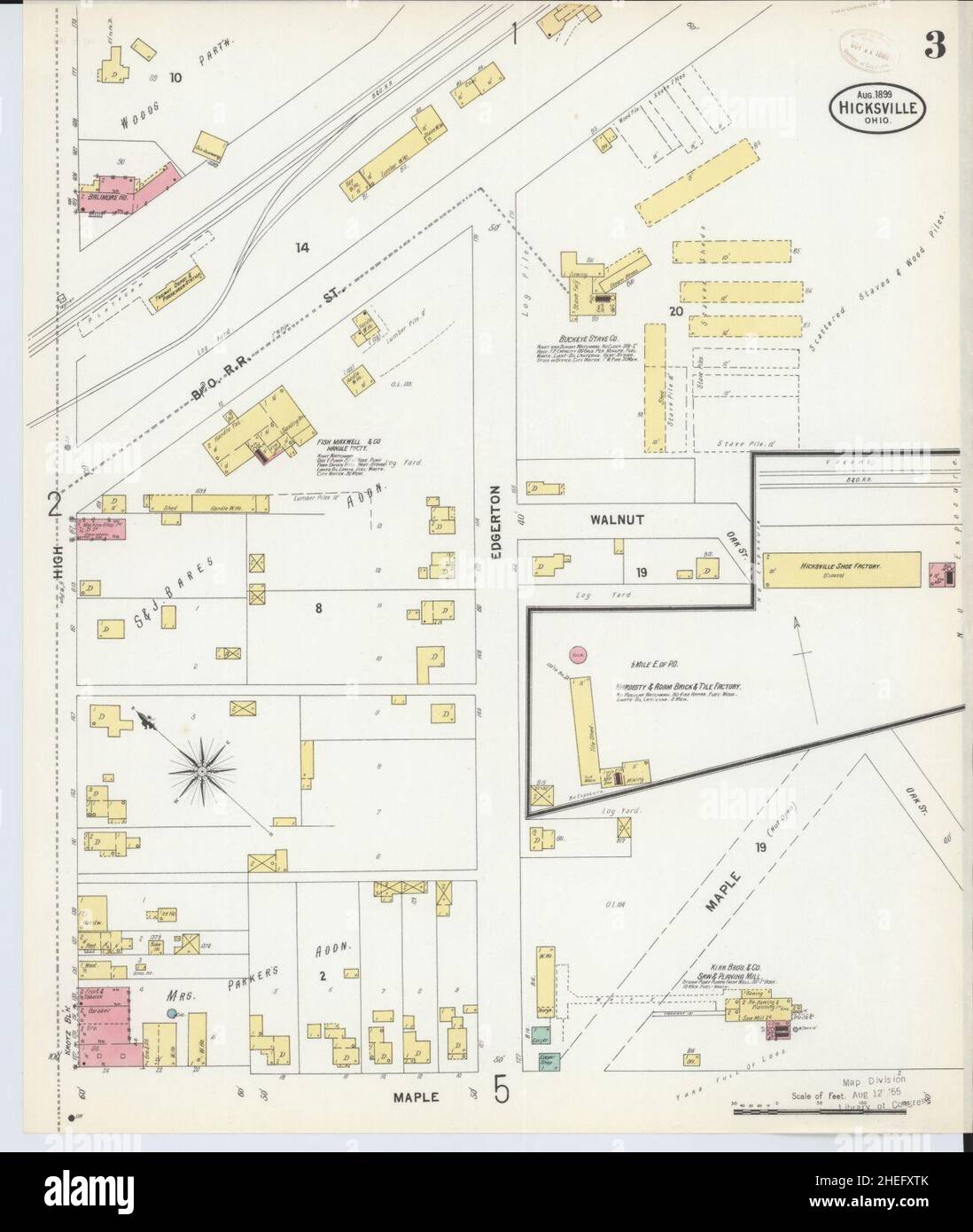 Map of hicksville ohio hires stock photography and images Alamy