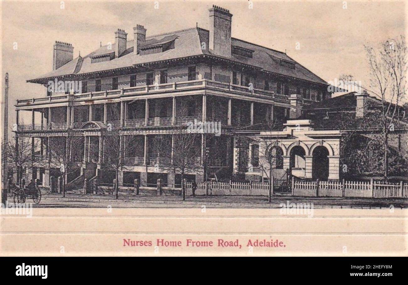 Nurses home, Frome Road, Adelaide, S.A. very early 1900s Stock Photo Alamy