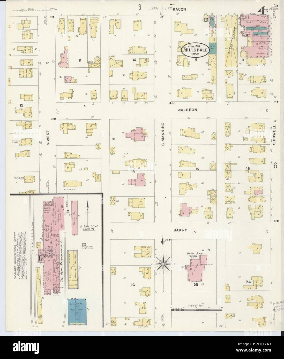 Map Of Hillsdale Hi Res Stock Photography And Images Alamy