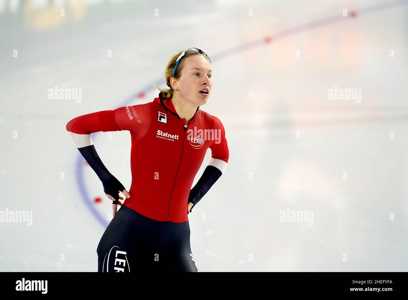 Ragne Wiklund (NOR) competes in 1500 meter women during European ...