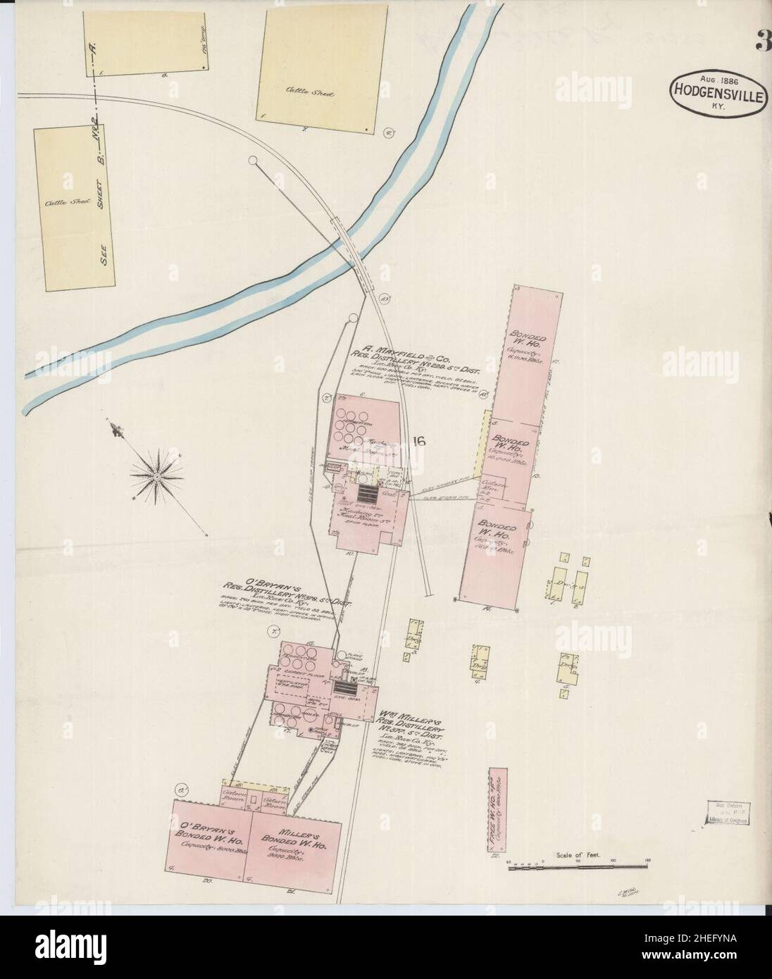 Sanborn Fire Insurance Map from Hodgenville, Larue County, Kentucky