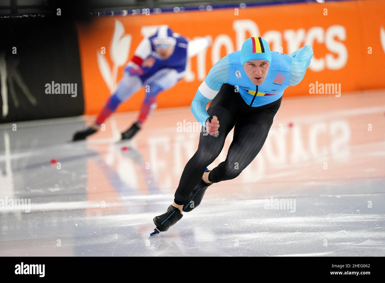 Mathias Voste (BEL) in 1500 meter men during ISU European Speedskating