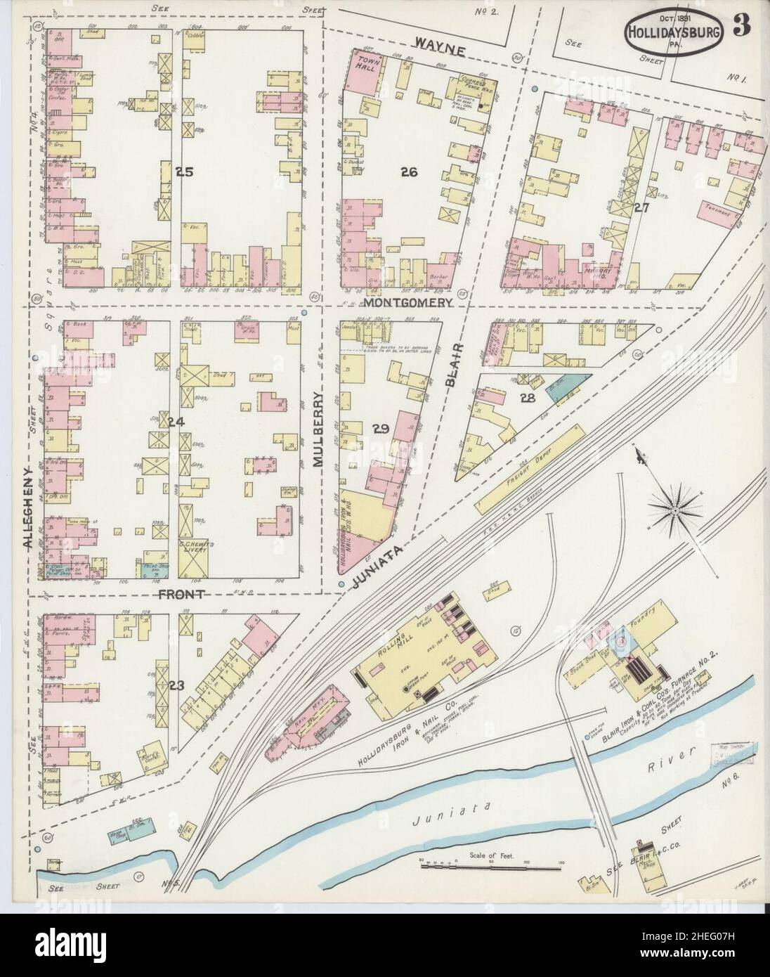 Map of hollidaysburg hires stock photography and images Alamy