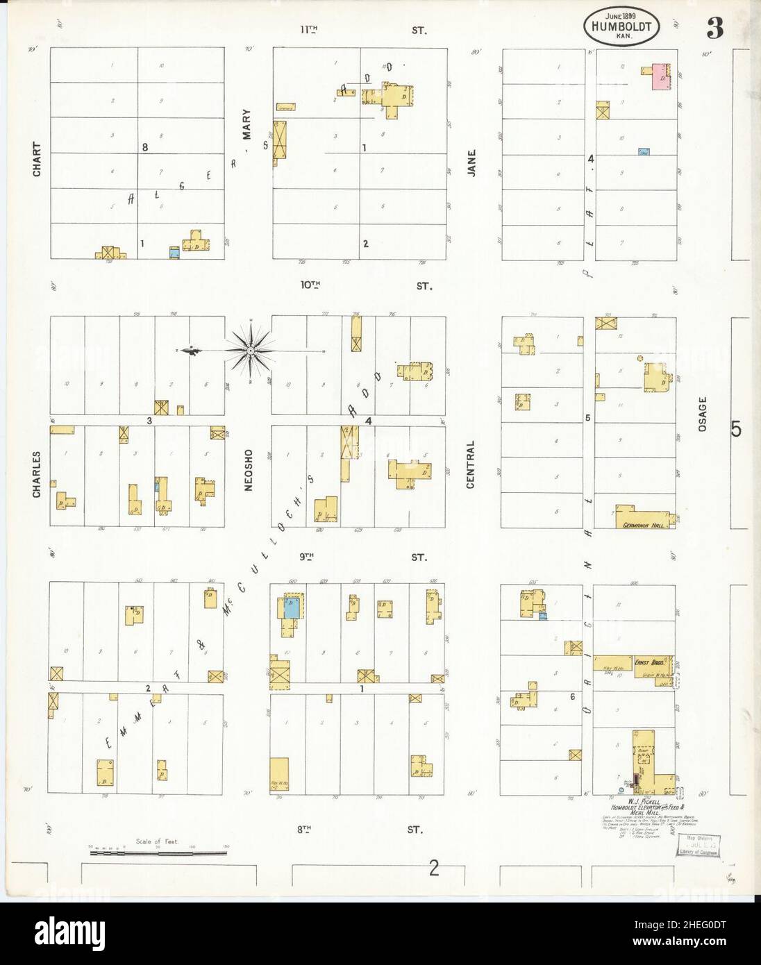 Map of humboldt kansas hires stock photography and images Alamy