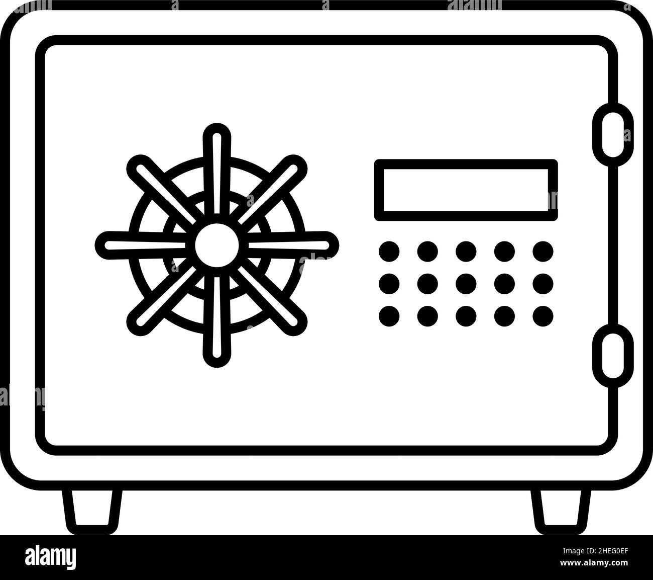 Safe box icon design template vector isolated Stock Vector Image & Art