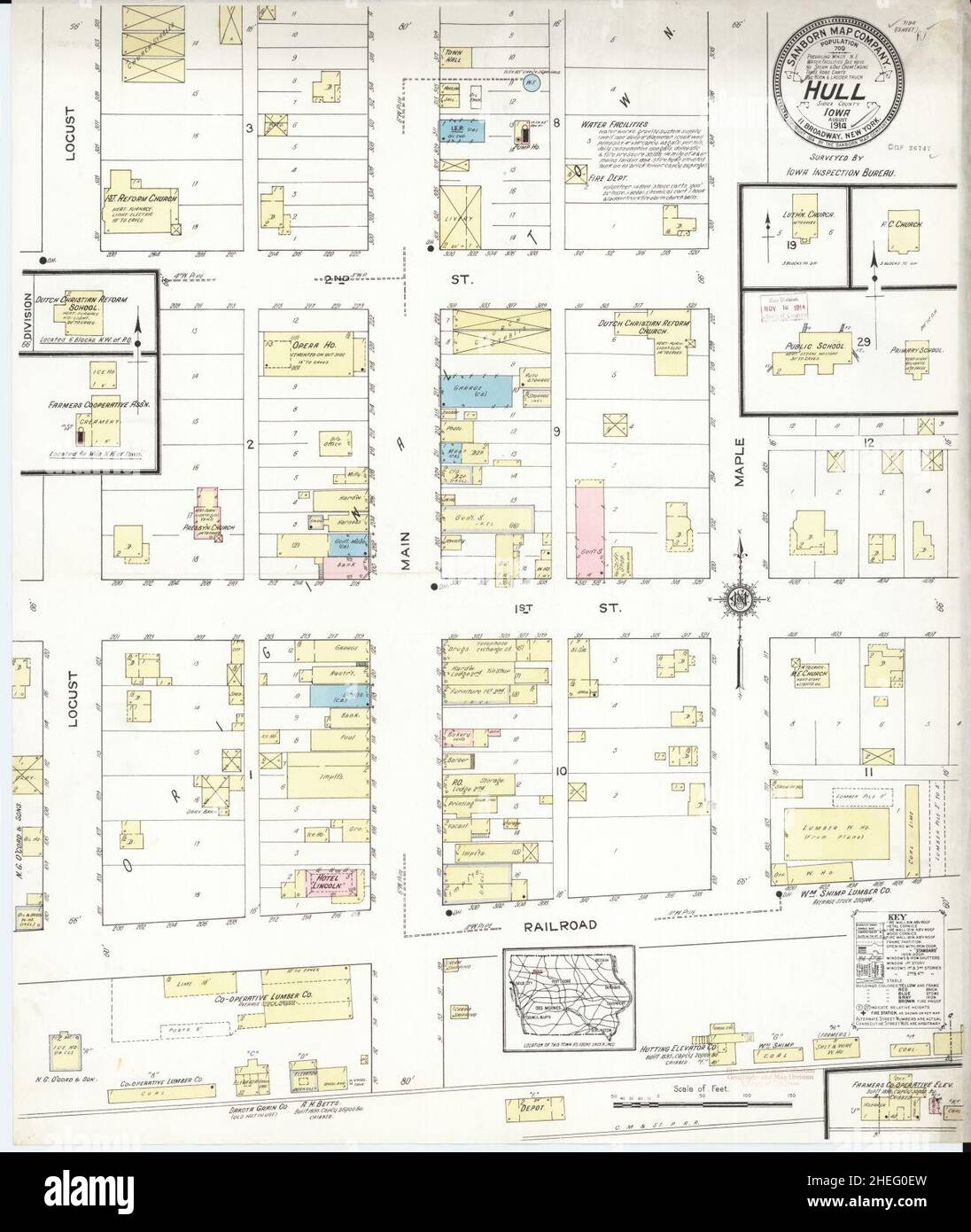 Hull iowa map hires stock photography and images Alamy