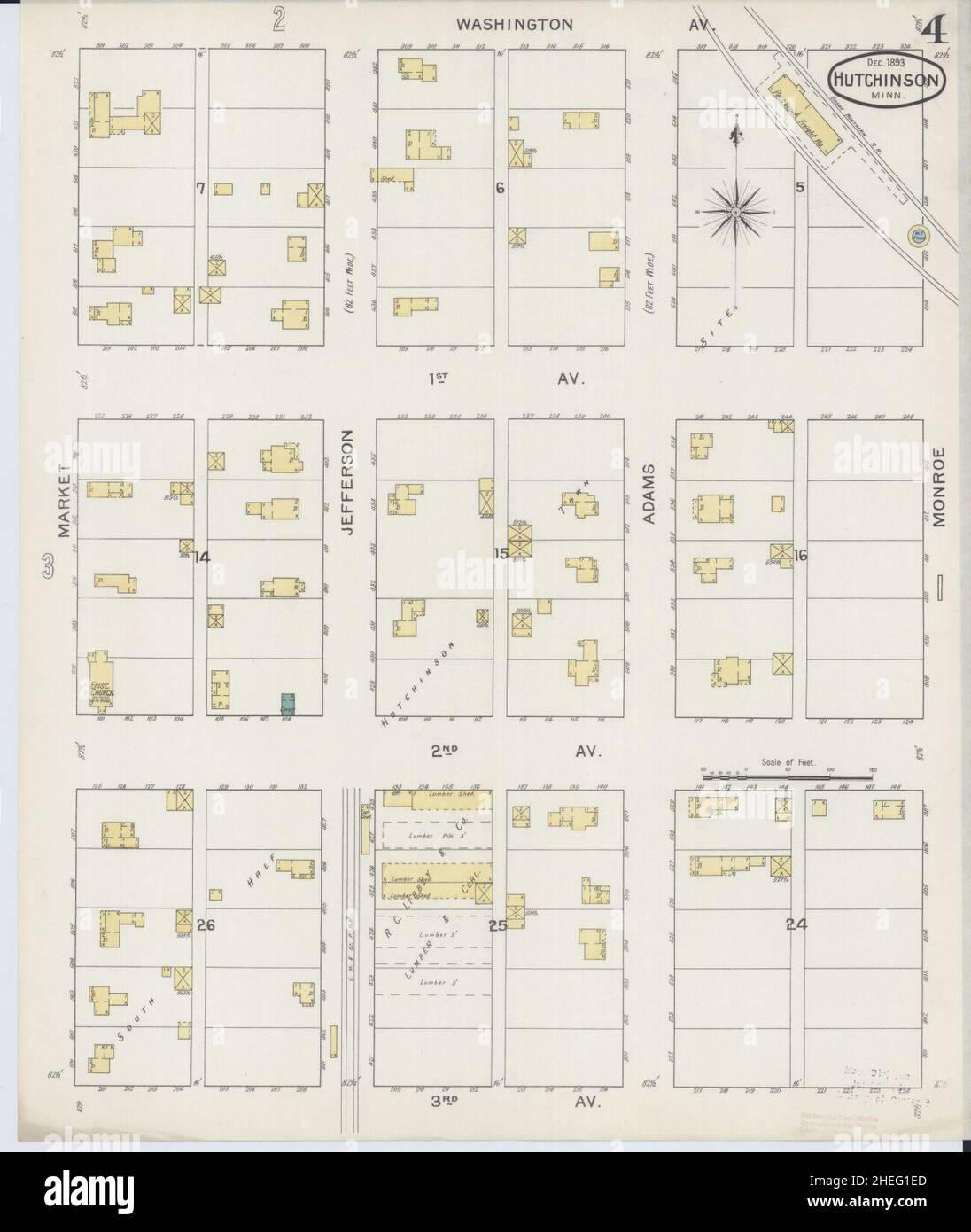 Map of hutchinson minnesota hires stock photography and images Alamy