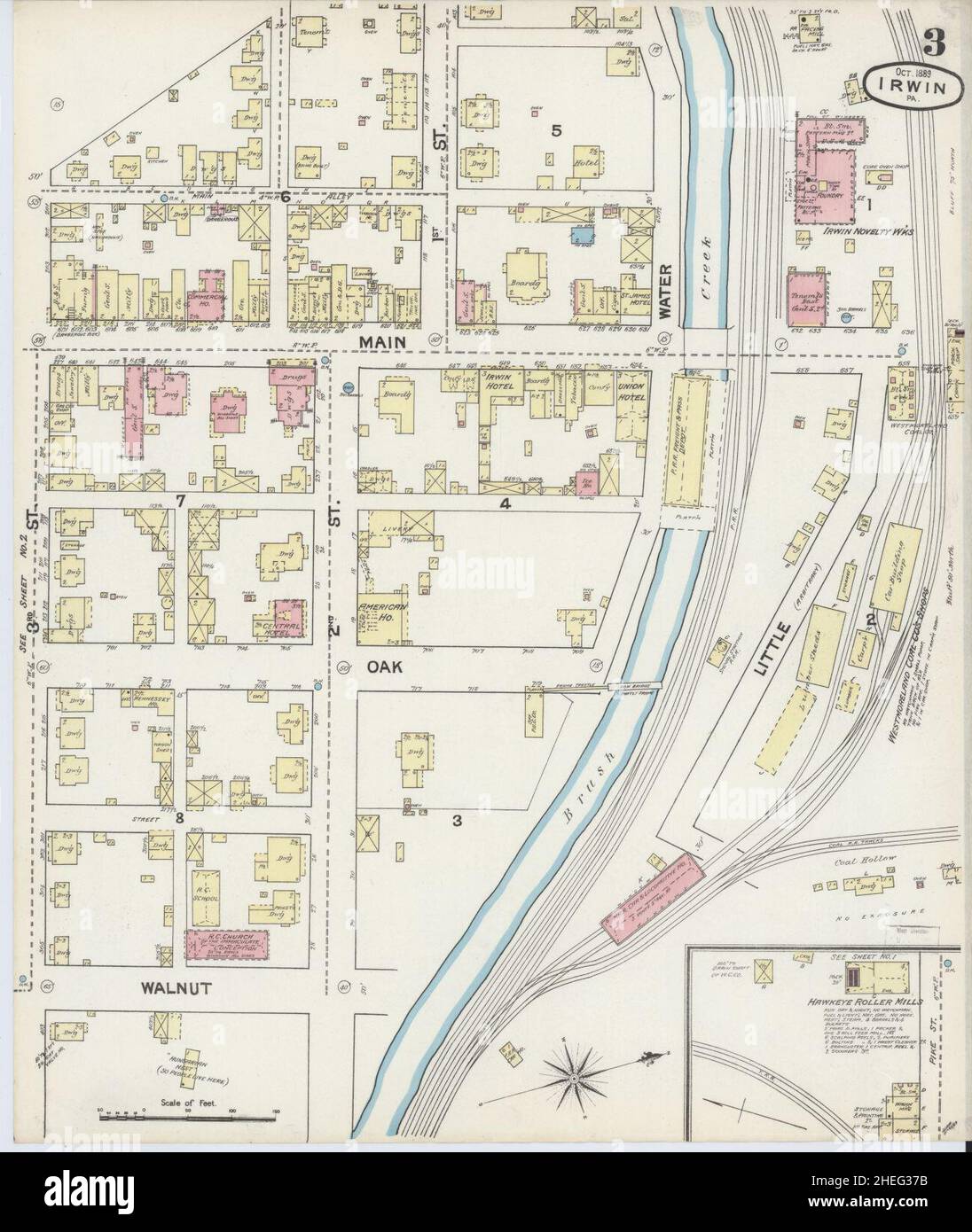 Map of irwin pennsylvania hires stock photography and images Alamy