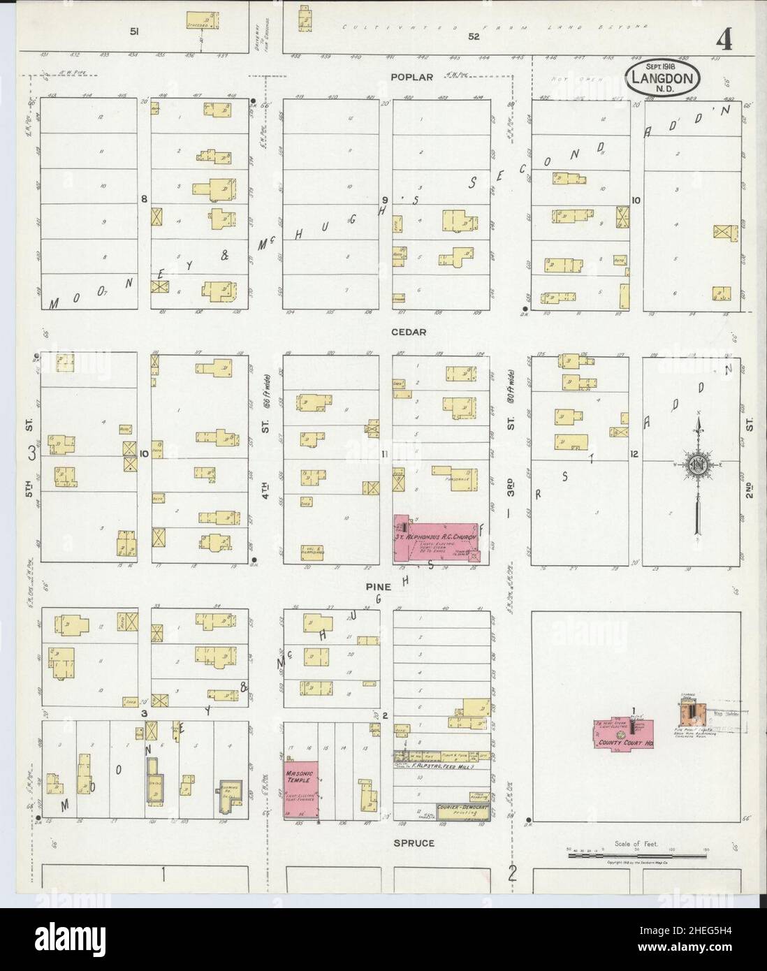Langdon north dakota map hires stock photography and images Alamy
