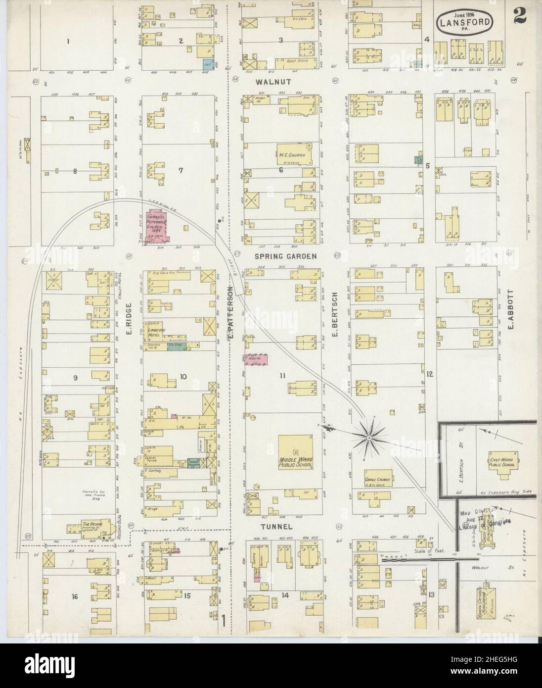 Lansford map hires stock photography and images Alamy