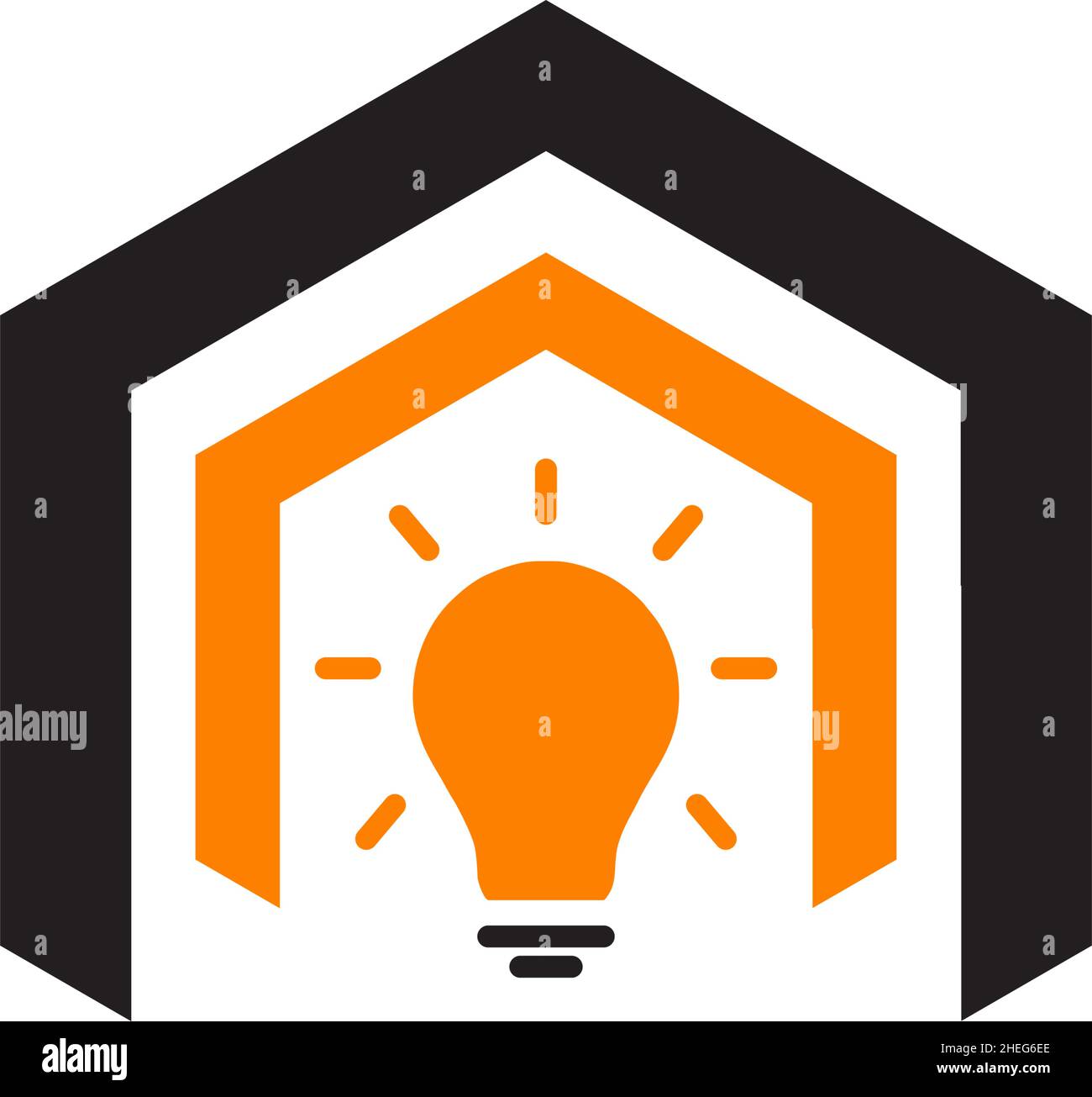 Electricity home icon vector logo design Stock Vector