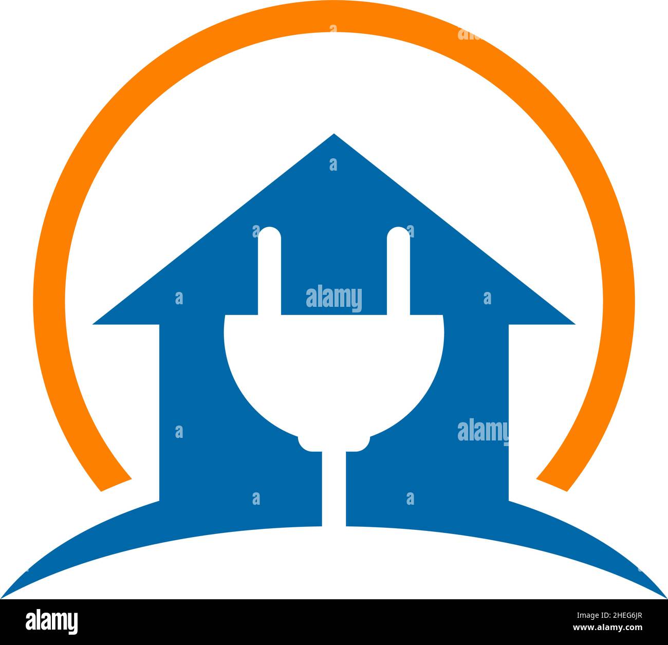 Electricity home icon vector logo design Stock Vector