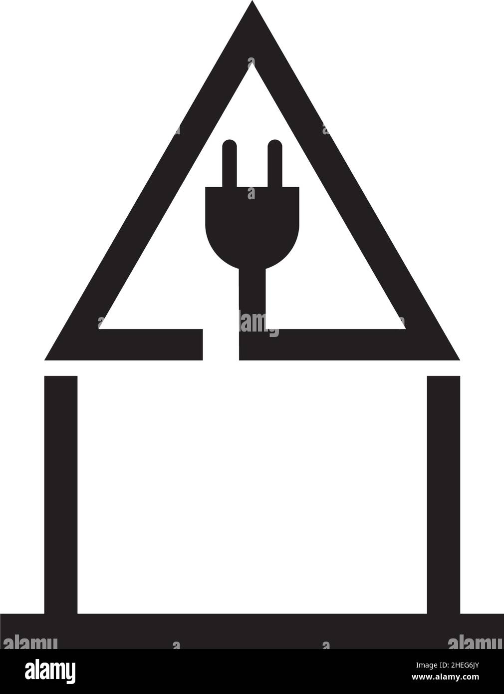 Electricity home icon vector logo design Stock Vector